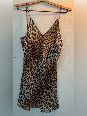 Zara Leopard Print Slip Top - Spaghetti Strap